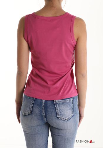 Canotta in Cotone con bottoni scollo a V - ph 2