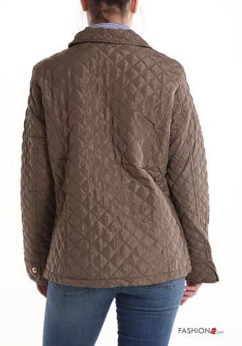 quilted Jacket with lining with zip with buttons with pockets - ph 2