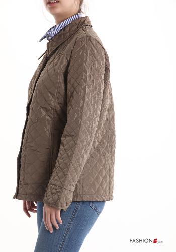 quilted Jacket with lining with zip with buttons with pockets - ph 3