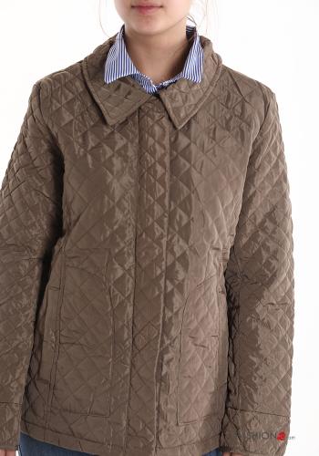 quilted Jacket with lining with zip with buttons with pockets - ph 4