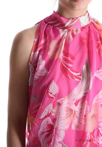 Blusa sem mangas Floral com laço - ph 4
