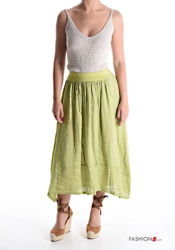 Gonna in Lino midi con elastico - ph 5