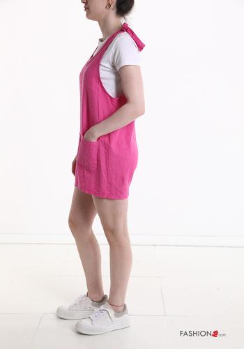 Jumpsuit in Lino con tasche con fiocco - ph 3