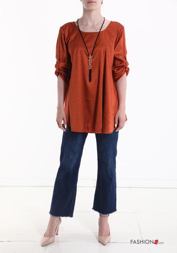 Blusa con collana maniche a tre quarti - ph 5