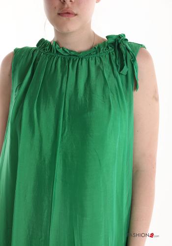Ärmelloses Kleid aus Seide mit Schleife mit Futter - ph 4