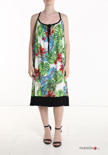 Robe sans manches à genoux à Imprimé Floral - ph 1