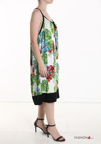 Robe sans manches à genoux à Imprimé Floral - ph 3