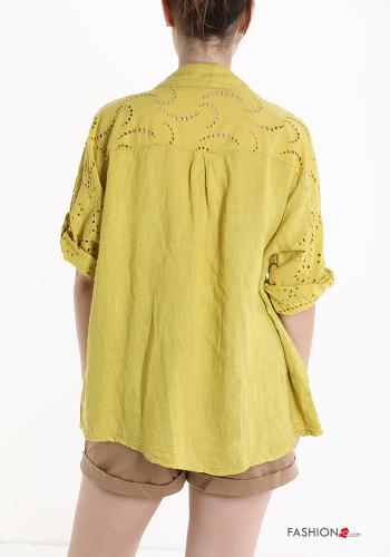 Tunica in Lino pizzo con bottoni - ph 2