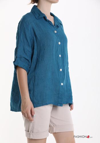 Camicia in Lino con bottoni - ph 3
