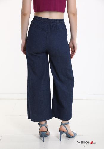 Hose aus Baumwolle mit Gürtel mit Taschen - ph 2