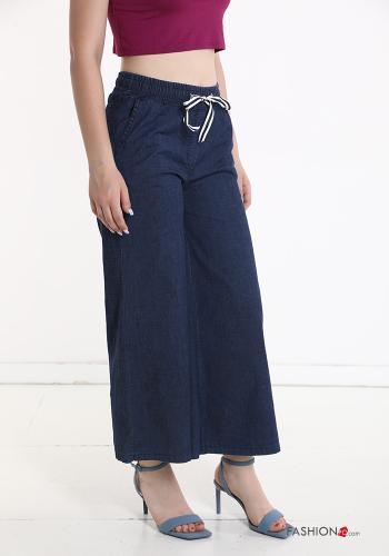 Hose aus Baumwolle mit Gürtel mit Taschen - ph 3