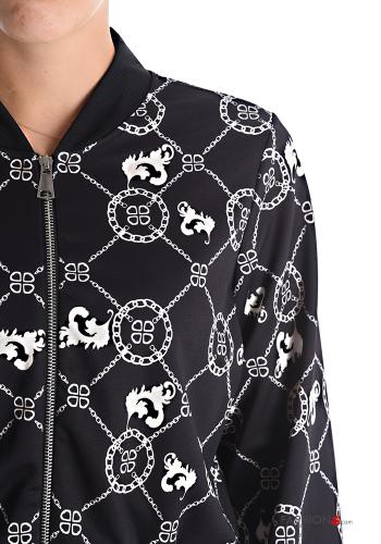 Bomber corto Fantasia geometrica con zip - ph 4