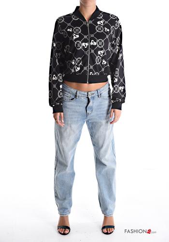 Bomber corto Fantasia geometrica con zip - ph 5