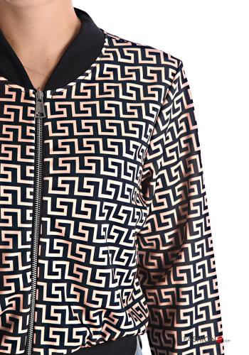 Chaqueta bomber corto Estampado Geométrico con cremallera - ph 4