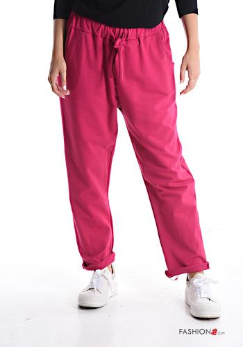 Pantalone sportivo in Cotone con tasche con coulisse