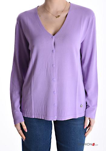 Cardigan con bottoni scollo a V - ph 1