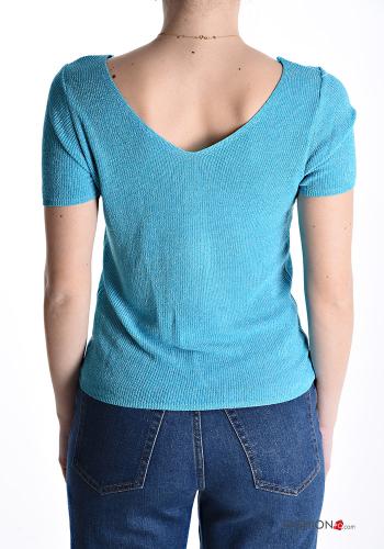 T-shirt lurex scollo a V - ph 2