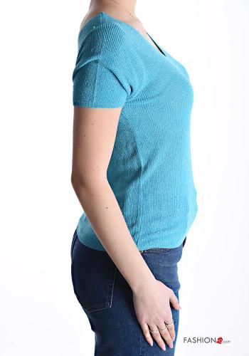 T-shirt lurex scollo a V - ph 3