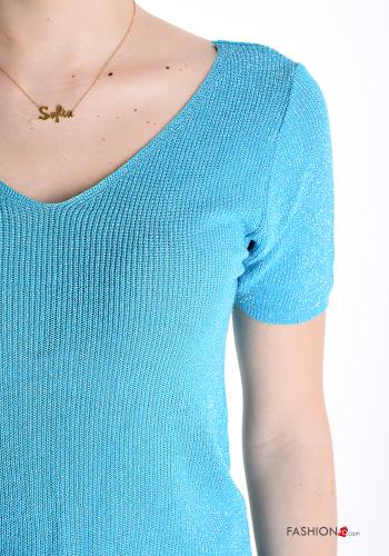 T-shirt lurex scollo a V - ph 4