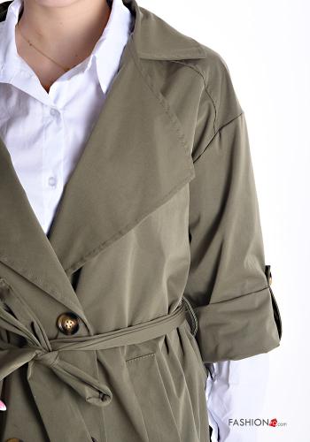 Jacket with belt with pockets with buttons - ph 4