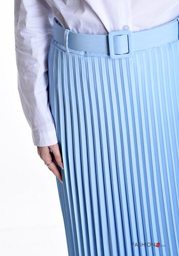 Jupe plissé mi-longue avec ceinture avec élastique - ph 4
