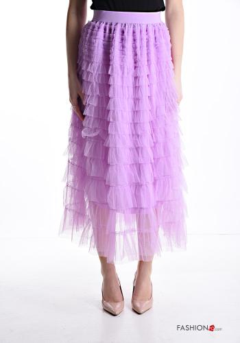 Gonna tulle Longuette con balze con elastico - ph 1