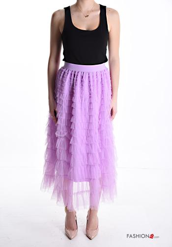 Gonna tulle Longuette con balze con elastico - ph 5