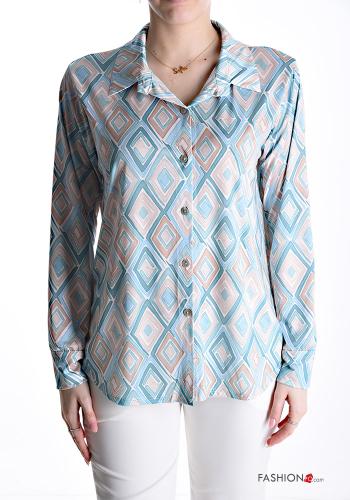 Camicia Fantasia geometrica con bottoni - ph 1