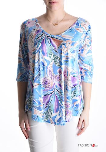 Floral T-shirt 3/4 sleeve