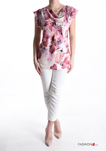 T-shirt senza maniche Fantasia floreale - ph 5