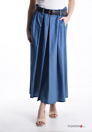 Gonna denim con cintura con tasche - ph 1