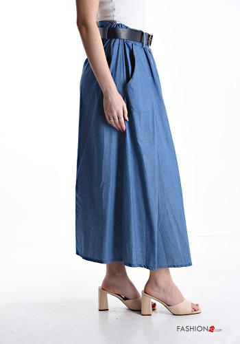 Gonna denim con cintura con tasche - ph 3