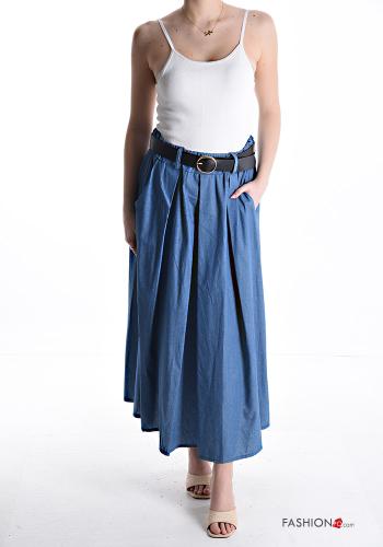Gonna denim con cintura con tasche - ph 5