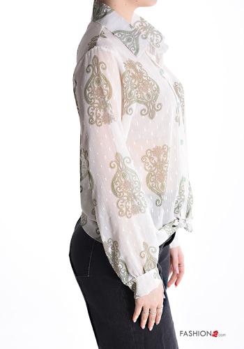 Paisley Muster Hemd mit Knöpfen - ph 3