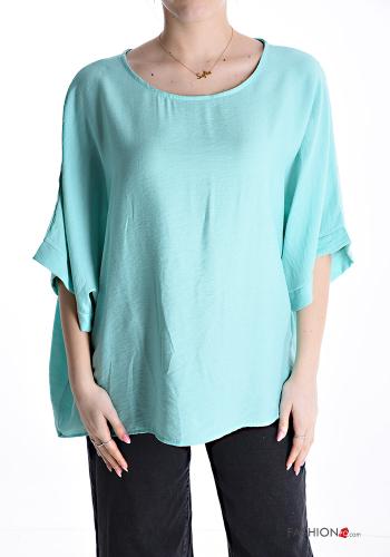 Blusa oversize girocollo maniche a tre quarti - ph 1