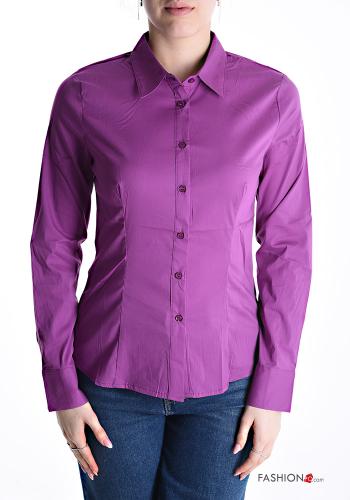 Camicia in Cotone maniche lunghe con colletto con bottoni - ph 1