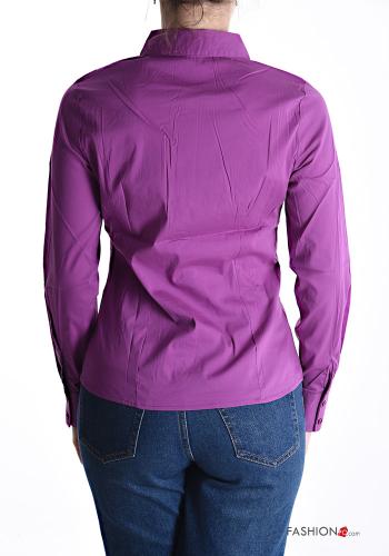 Camicia in Cotone maniche lunghe con colletto con bottoni - ph 2
