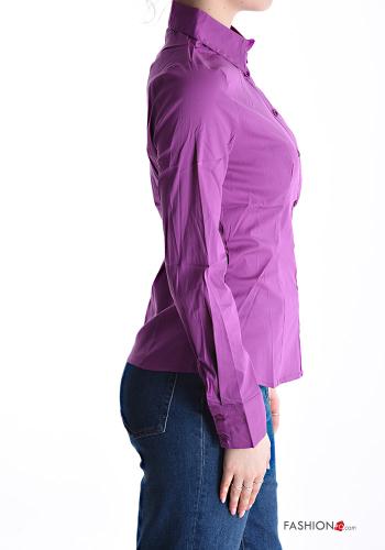 Camicia in Cotone maniche lunghe con colletto con bottoni - ph 3