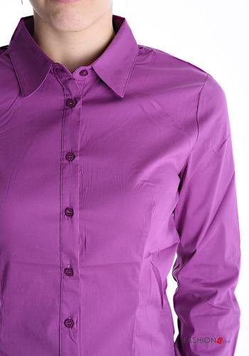 Camicia in Cotone maniche lunghe con colletto con bottoni - ph 4
