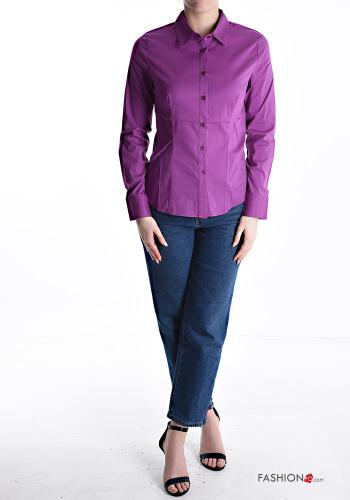 Camicia in Cotone maniche lunghe con colletto con bottoni - ph 5