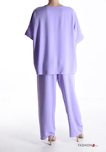 Conjunto wide leg manga curta gola redonda - ph 2