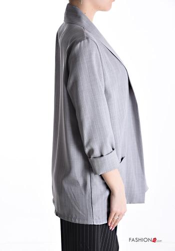 Striped long sleeve Jacket with pockets - ph 3