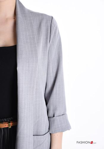 Striped long sleeve Jacket with pockets - ph 4