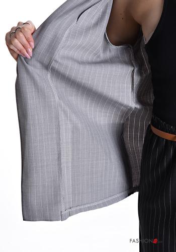 Striped long sleeve Jacket with pockets - ph 6
