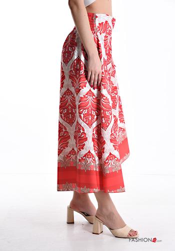 Batik print wide leg Trousers with elastic - ph 3