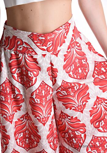 Batik print wide leg Trousers with elastic - ph 4