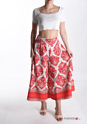 Batik print wide leg Trousers with elastic - ph 5
