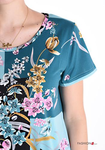Blusa manga curta gola redonda Floral - ph 4