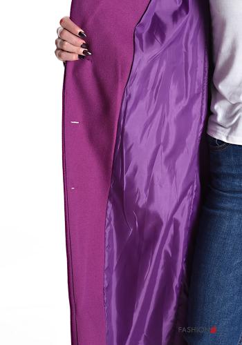 Coat with lining with pockets with belt with buttons - ph 5
