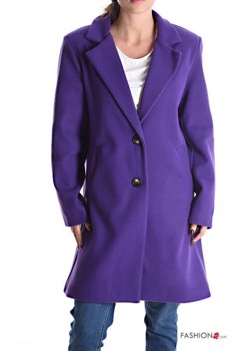 Coat with buttons with lining with pockets